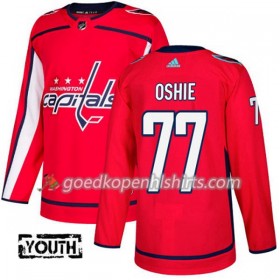 Washington Capitals T.J. Oshie 77 Adidas 2017-2018 Rood Authentic Shirt - Kinderen